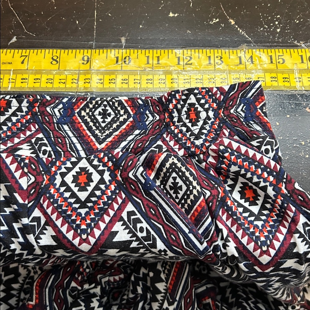 Vintage Boho Printed Wide-Leg‎ Palazzo Pants women’s size medium black burgundy - Picture 8 of 10